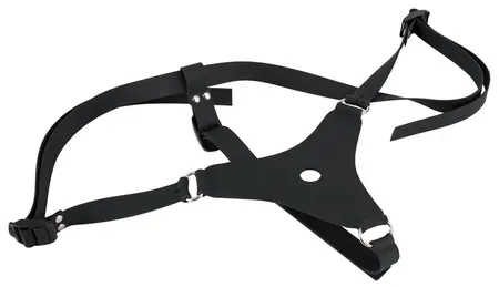You2Toys Silicone Strap-On Adjustable Black 17cm Harness System