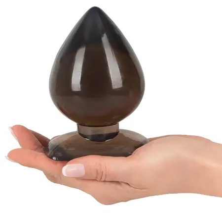 Anal Drops голям анален разширител, черно-прозрачен, PVC, 13 см