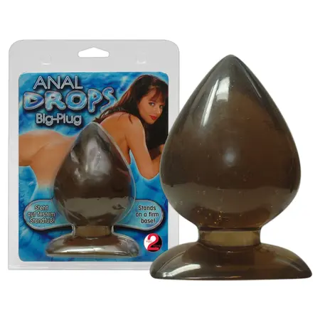 Anal Drops голям анален разширител, черно-прозрачен, PVC, 13 см