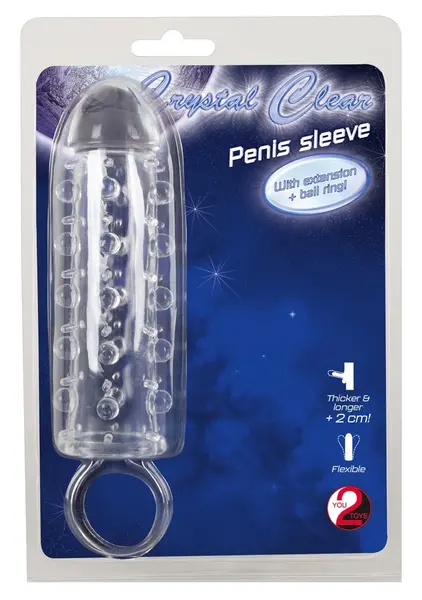 Crystal Clear Intimate Sleeve Extension 11cm Transparent TPE