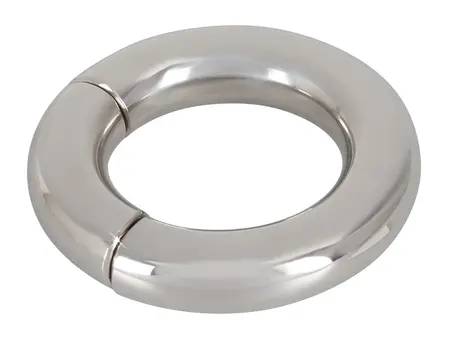 Mister B Magnetic Steel Ring 45 mm - Secure Weighted Design, Silver