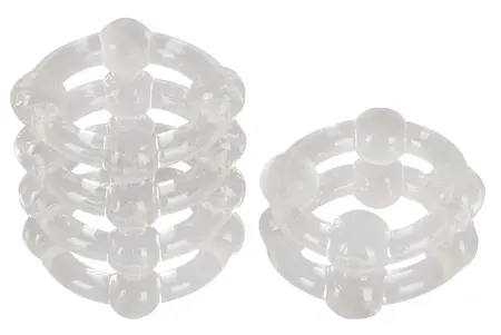 You2Toys Looping Silicone Ring Set 2pcs Flexible Transparent TPE 2.5cm