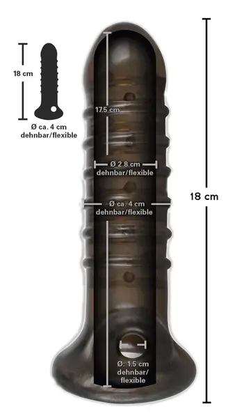Rebel Smoke Ball & Shaft Enhancement System, Flexible TPR, 18 cm