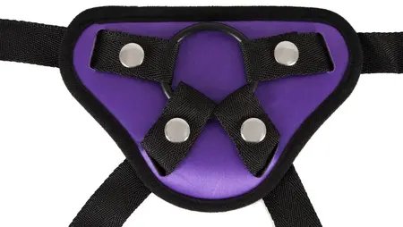 You2Toys Universal Strap-On Harness with 3 Adjustable Rings, Purple/Black