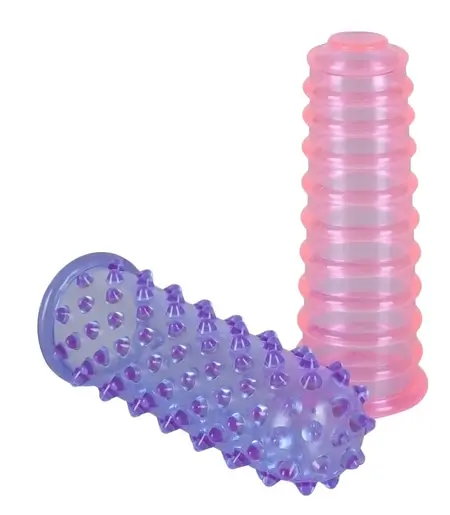 You2Toys Mandy Finger Sleeves Set Pink & Purple Textured 8cm