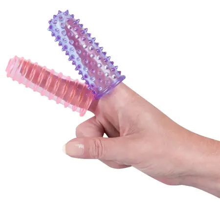 You2Toys Mandy Finger Sleeves Set Pink & Purple Textured 8cm