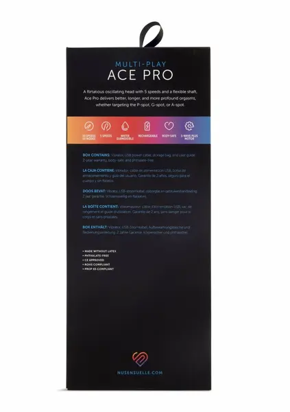 Ace Pro Prostate + G-Spot Vibrator Oscillating Head Black 9342851003399