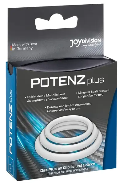 POTENZplus Silicone Support Rings Set S/M/L Transparent