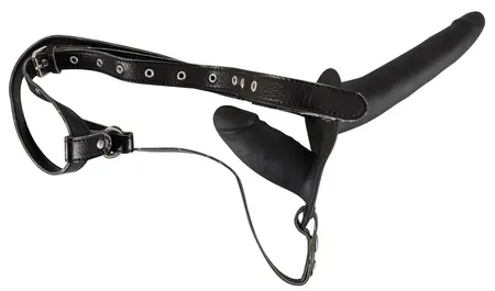 You2Toys Double Black Silicone Strap-On Adjustable Harness Set