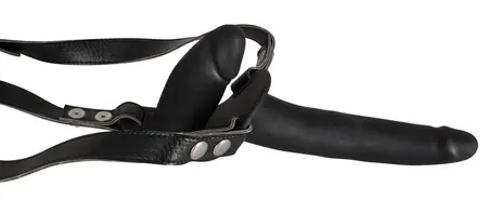 You2Toys Double Black Silicone Strap-On Adjustable Harness Set