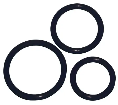 You2Toys Silicone Ring Set 3pcs Black - Adjustable Sizes for Comfort