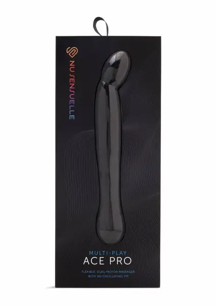 Ace Pro Prostate + G-Spot Vibrator Oscillating Head Black 9342851003382