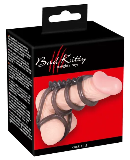 Bad Kitty Multi-Ring Support System Smoke Flexible TPE 7cm