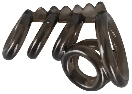 Bad Kitty Multi-Ring Support System Smoke Flexible TPE 7cm