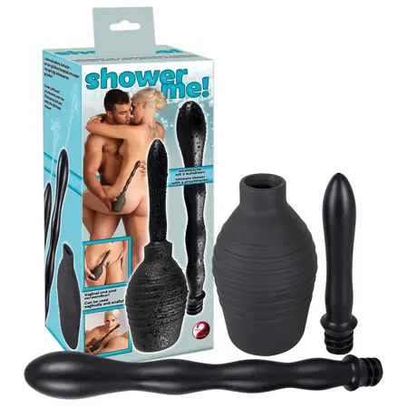 You2Toys Shower Me Intimate Hygiene Set, 300ml, Black, 2 Attachments