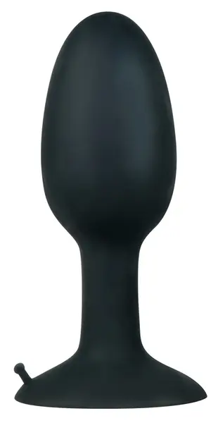 You2Toys Large Silicone Plug with Rotating Ball & Suction Cup, Black