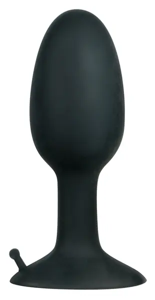 You2Toys Small Silicone Plug with Rotating Ball, Black, 8 cm