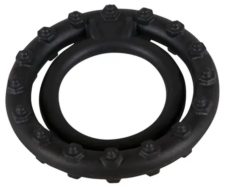 You2Toys Steely Black Silicone Duo Ring Intimate Trainer