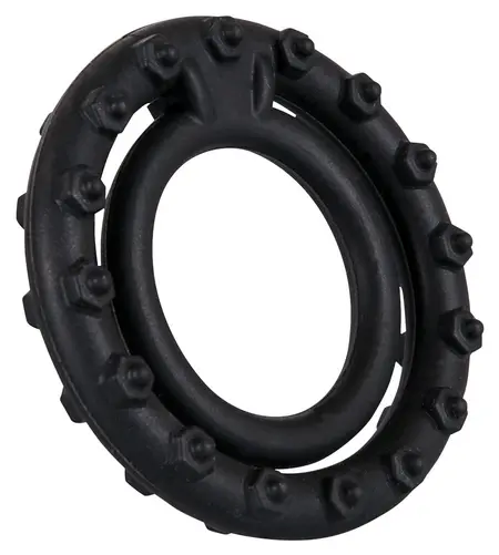 You2Toys Steely Black Silicone Duo Ring Intimate Trainer