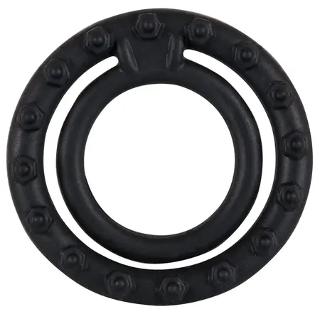 You2Toys Steely Black Silicone Duo Ring Intimate Trainer