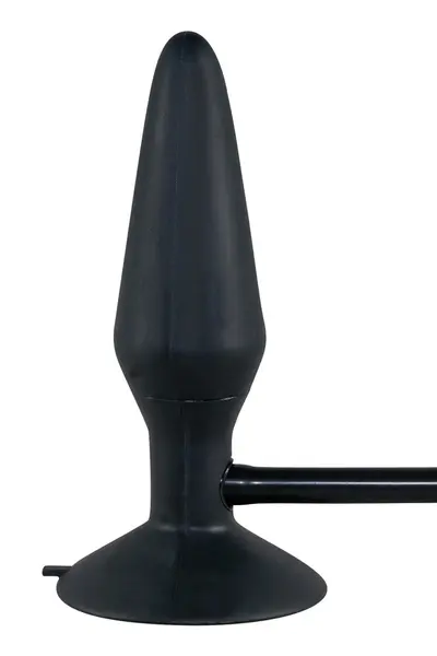 You2Toys True Black Inflatable Plug with Suction Base, 15 cm, Silicone