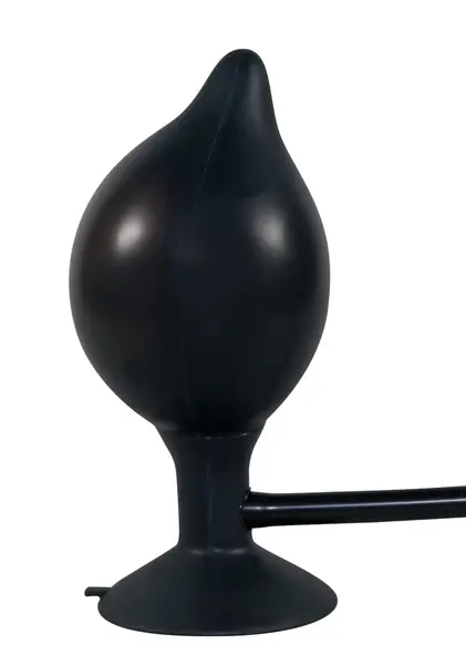You2Toys True Black Inflatable Plug with Suction Base, 15 cm, Silicone