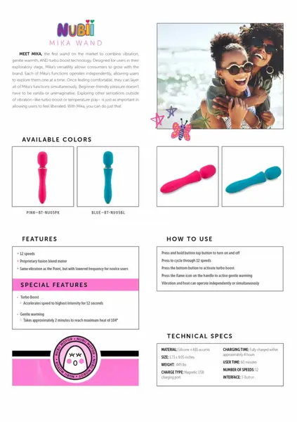 Nubii Mika Wand Multi-Function Intimate Massager with Warming System