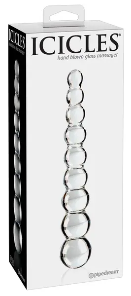 Pipedream Icicles No. 2 Glass Intimate Wand with Beaded Texture 22.5cm Clear