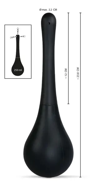 Rebel Intimate Cleansing System Black 200ml, Slim Nozzle, 26cm