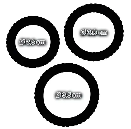 Lust 3 Silicone Intimate Rings Set Black - 3 Sizes