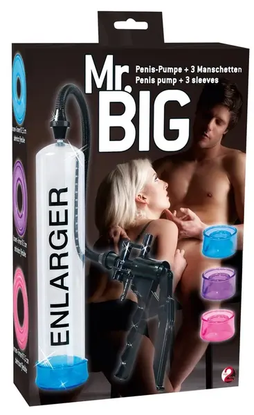 You2Toys Mr. Big Vacuum Enhancement System 32cm with 3 Sleeves, Transparent