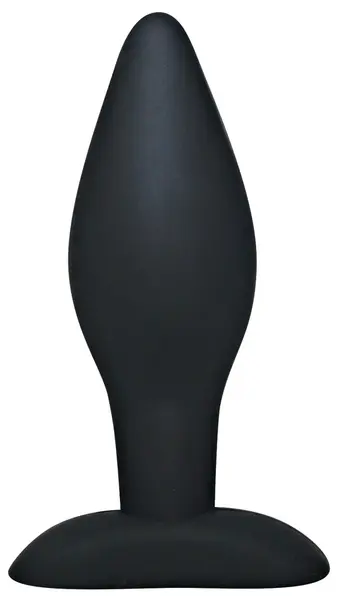 Black Velvets Silicone Large Anal Plug 12 cm Smooth Surface Black
