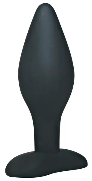 Black Velvets Silicone Large Anal Plug 12 cm Smooth Surface Black