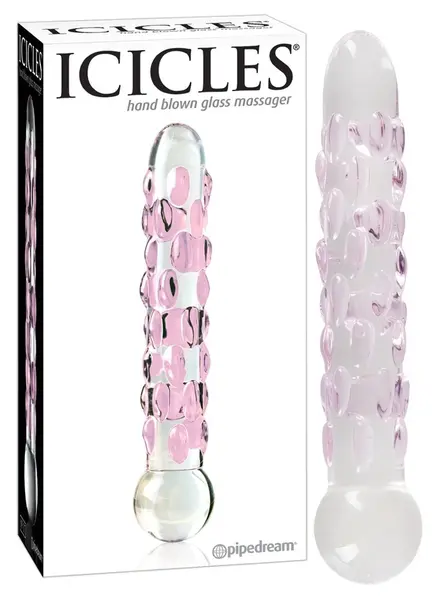 Pipedream Icicles No. 7 Glass Massage Rod with Textured Surface 17.8 cm