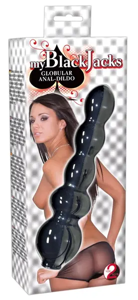 Black Jacks анален разширител с топки и връв, PVC, 18 см