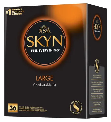 Manix SKYN Large 36 pcs - Latex-Free Polyisoprene Condoms, Extra Comfort