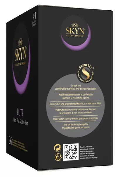 Manix SKYN Elite Ultra-Thin Polyisoprene Condoms 36-Pack Vegan Latex-Free