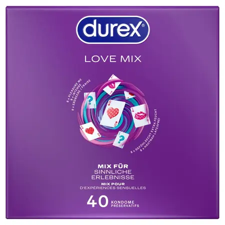 Durex Love Mix Assorted Condoms Pack 40 pcs - Variety & Safety
