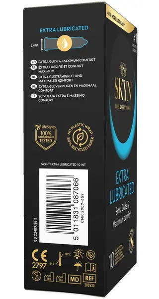 Manix Skyn Extra Lubricated 10pcs - Ultra-Thin Polyisoprene Vegan Condoms