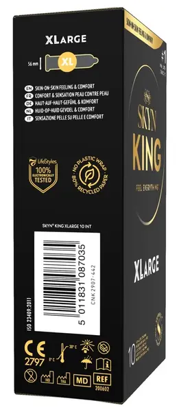 Manix SKYN King Size 10 pcs Large Polyisoprene Vegan Condoms