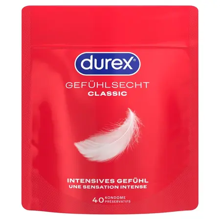 Durex Gefuhlsecht Classic 8 pcs - Ultra-Thin Latex Protection, 56 mm