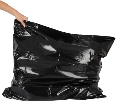 ZADO Black Vinyl Pillowcase 72x77.5 cm - Washable Shiny Cover