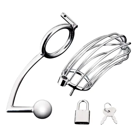 Blueline Restraint System with Integrated Dual Stimulation - Black, Adjustable