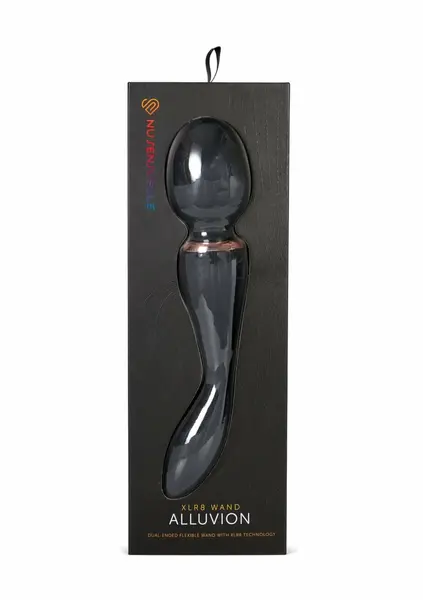 Alluvion XLR8 Wand Dual Motor Flexible Rechargeable Massager Black