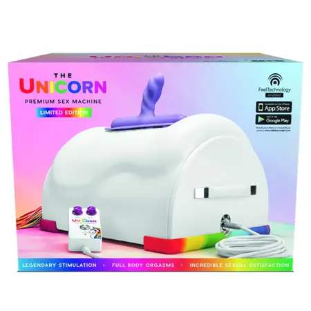 The Cowgirl Unicorn Premium Intimate Machine with Rainbow Tail, 2 Attachments