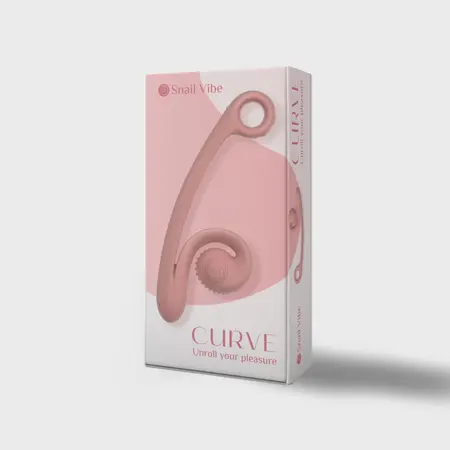Snail Vibe Curve Intimate Device Peachy Pink Dual Motors Silicone