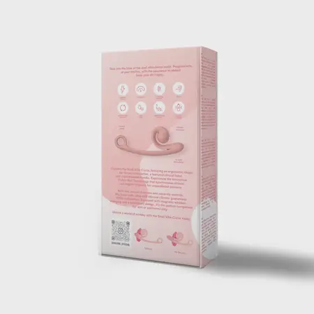 Snail Vibe Curve Intimate Device Peachy Pink Dual Motors Silicone