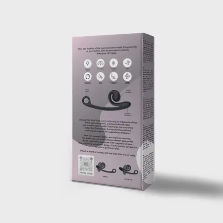 Snail Vibe Curve Black - Dual Motor Silicone Personal Massager