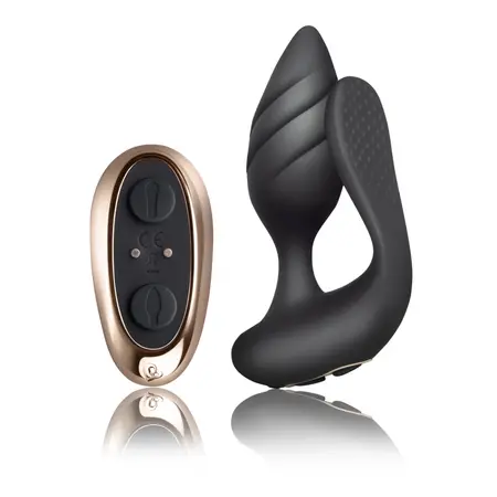 Rocks-Off Cocktail Dual Motor Couples System Black, Waterproof, 10 Modes