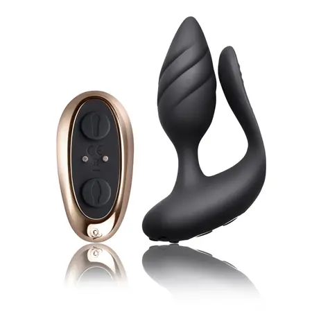 Rocks-Off Cocktail Dual Motor Couples System Black, Waterproof, 10 Modes